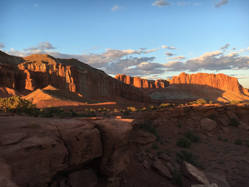 Photo of elopement destination, Capitol Reef Red Rocks in Utah.