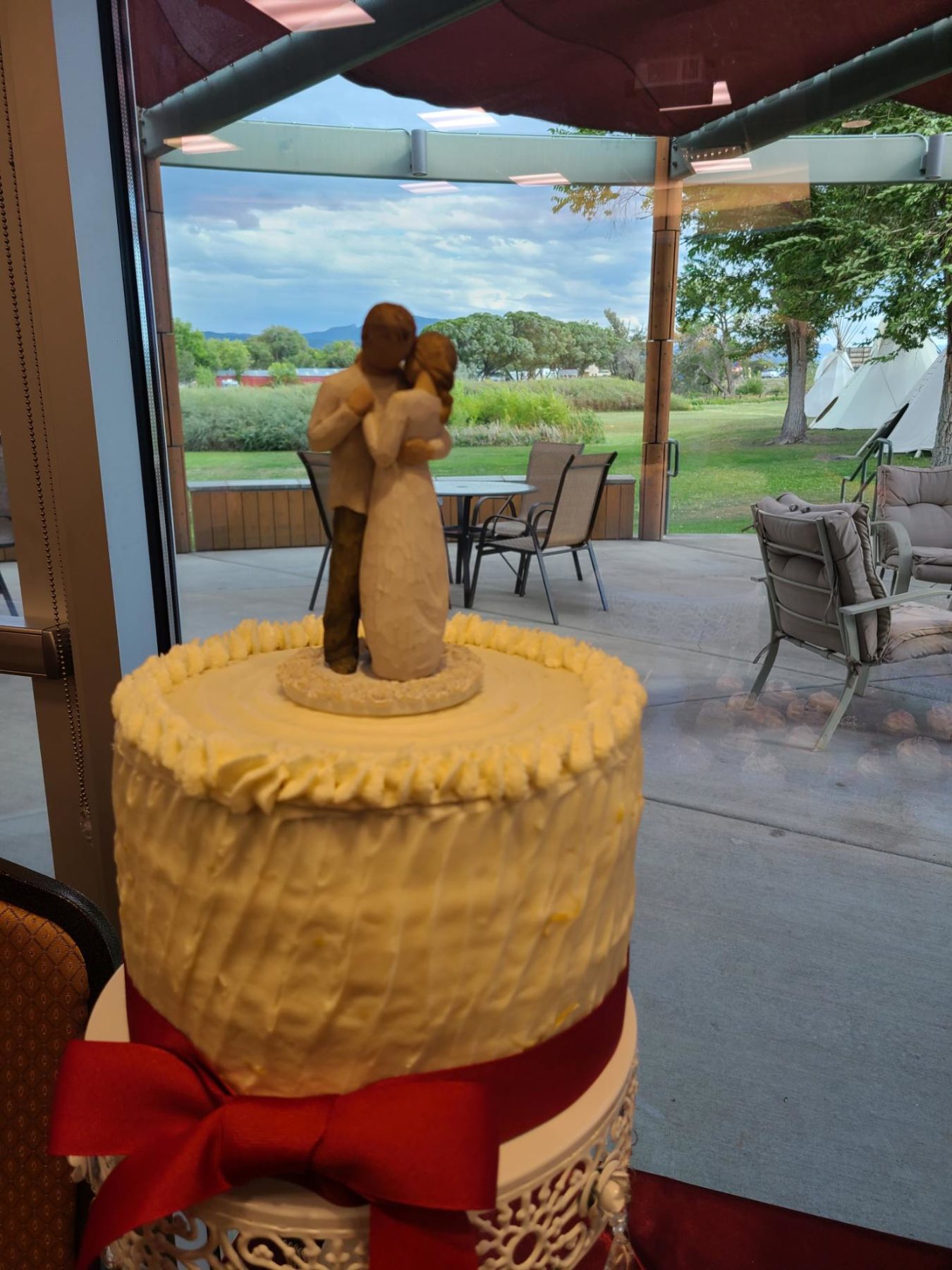 Bride and groom cake