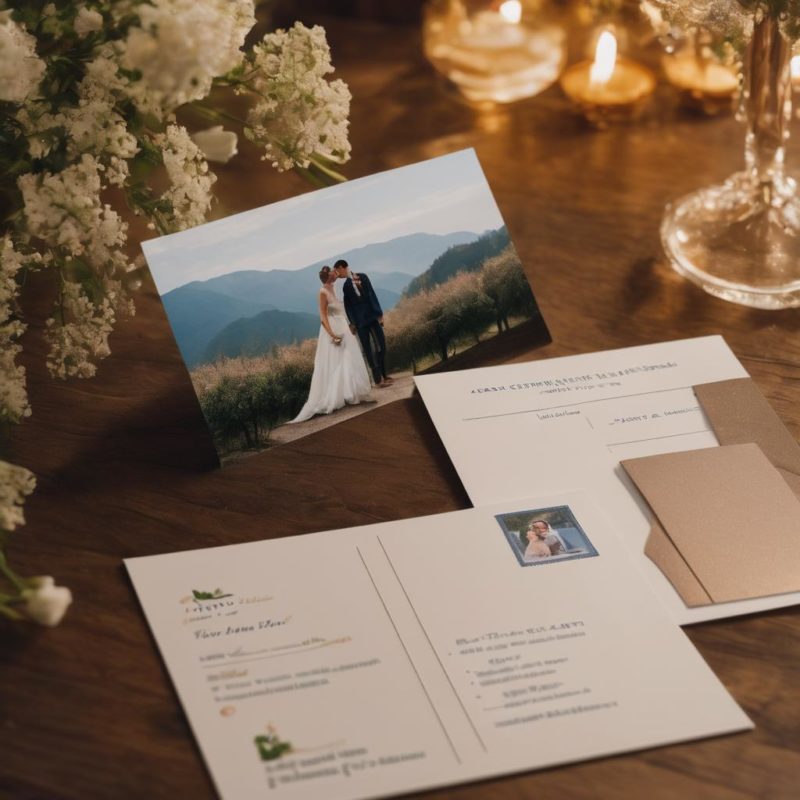 A postcard invitation is an excellent way to invite friends and family to a destination wedding!